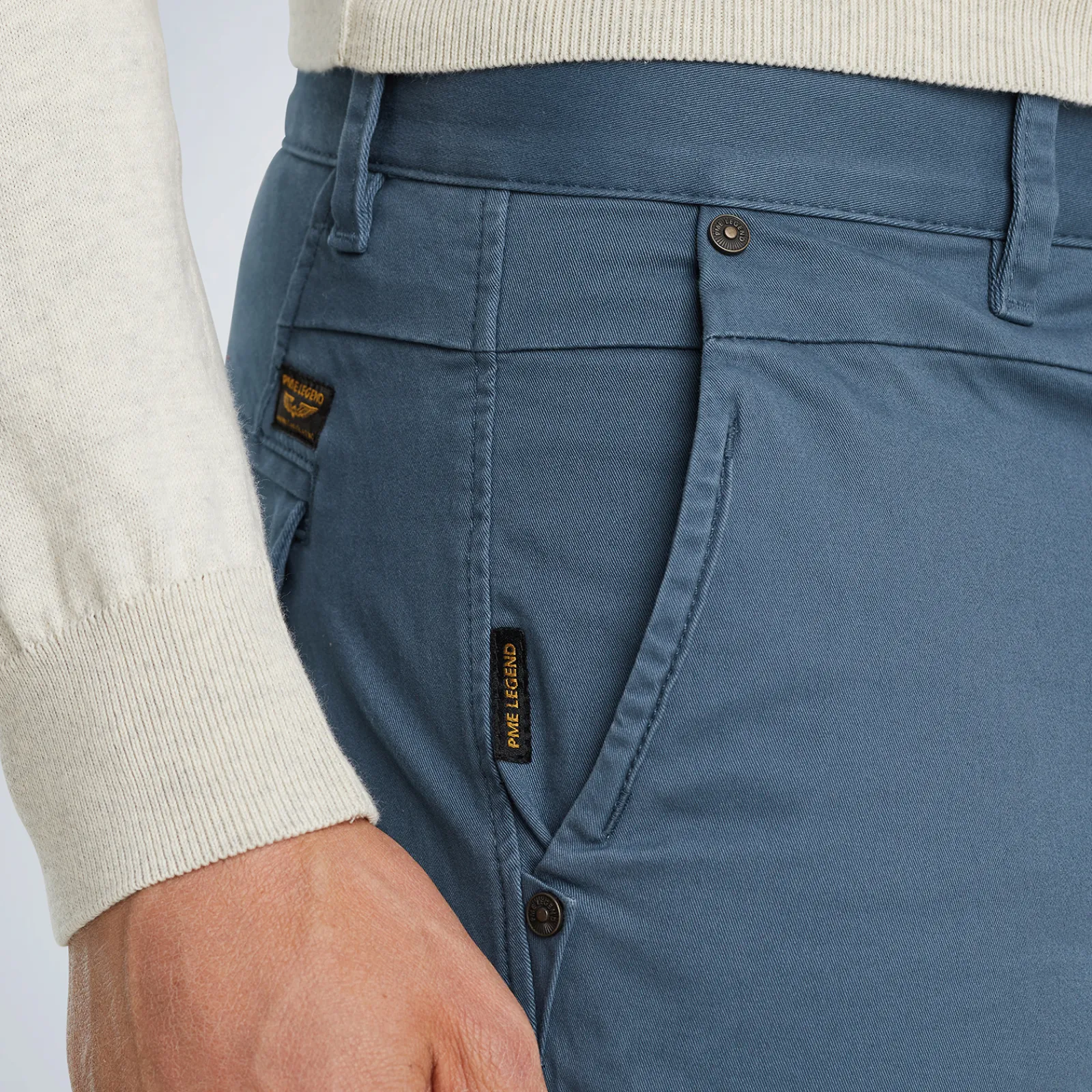 PME Legend American Classic Regular Fit Chino Blauw Discount