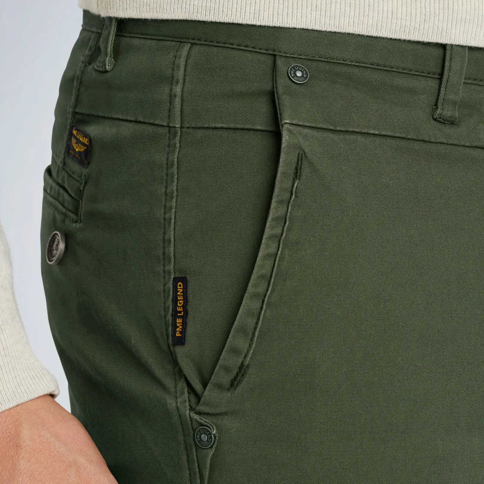 PME Legend American Classic Regular Fit Chino Groen Clearance