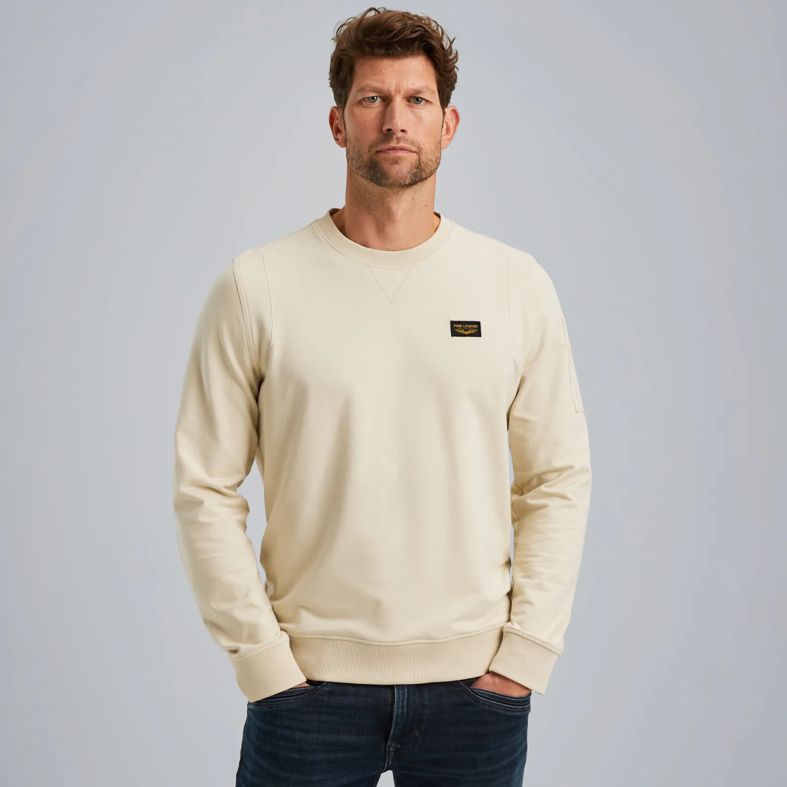 PME Legend American Classic Sweatshirt Beige Discount