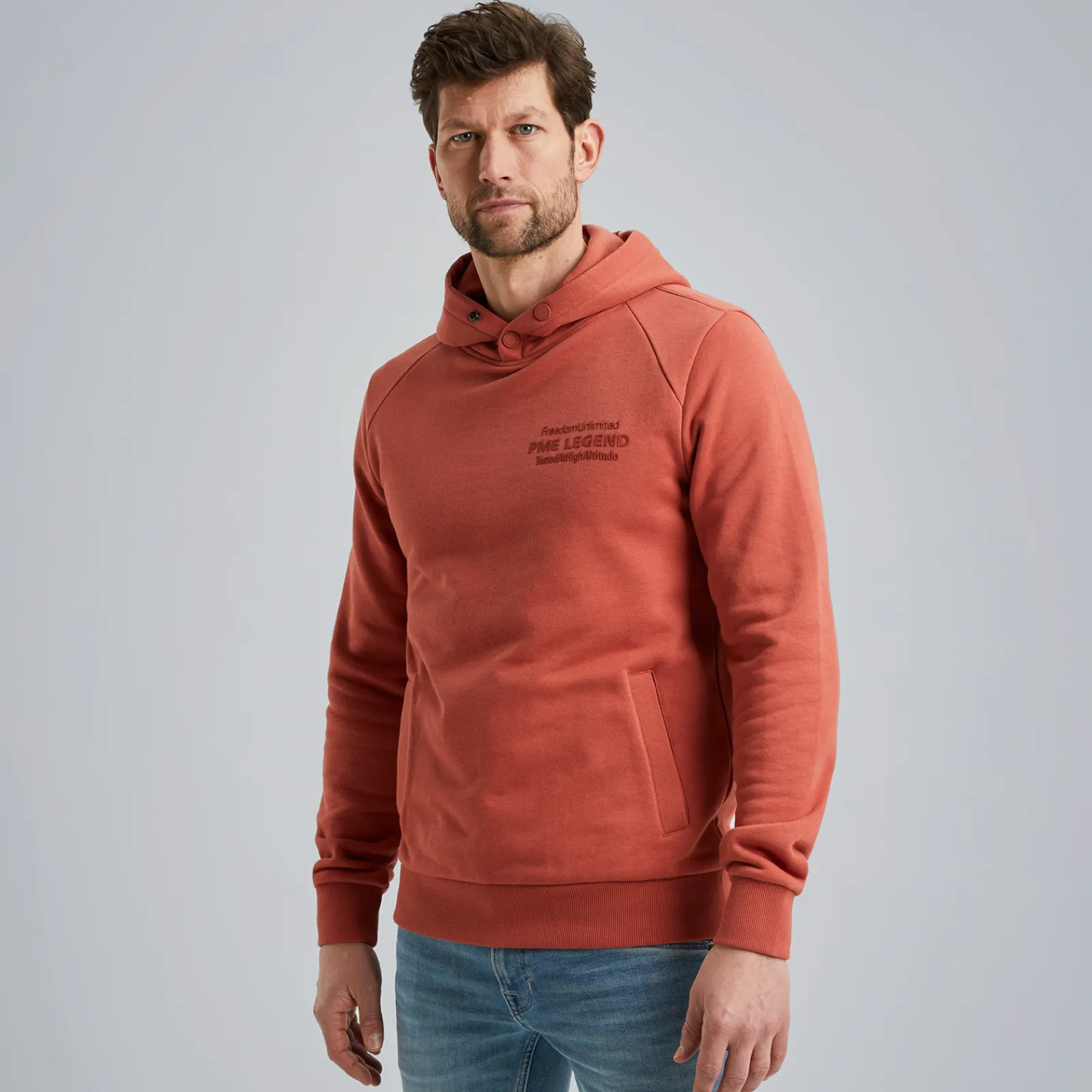 PME Legend Hoodie Van Terry Sweatstof Rood New