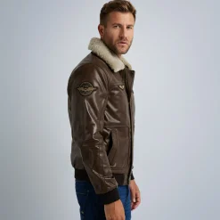 PME Legend Hudson Leren Jas Bruin Discount