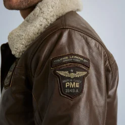 PME Legend Hudson Leren Jas Bruin Discount