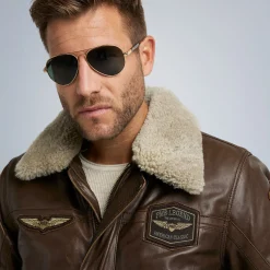 PME Legend Hudson Leren Jas Bruin Discount