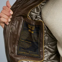 PME Legend Hudson Leren Jas Bruin Discount