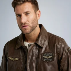 PME Legend Hudson Leren Jas Bruin Discount