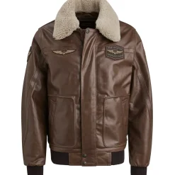 PME Legend Hudson Leren Jas Bruin Sale