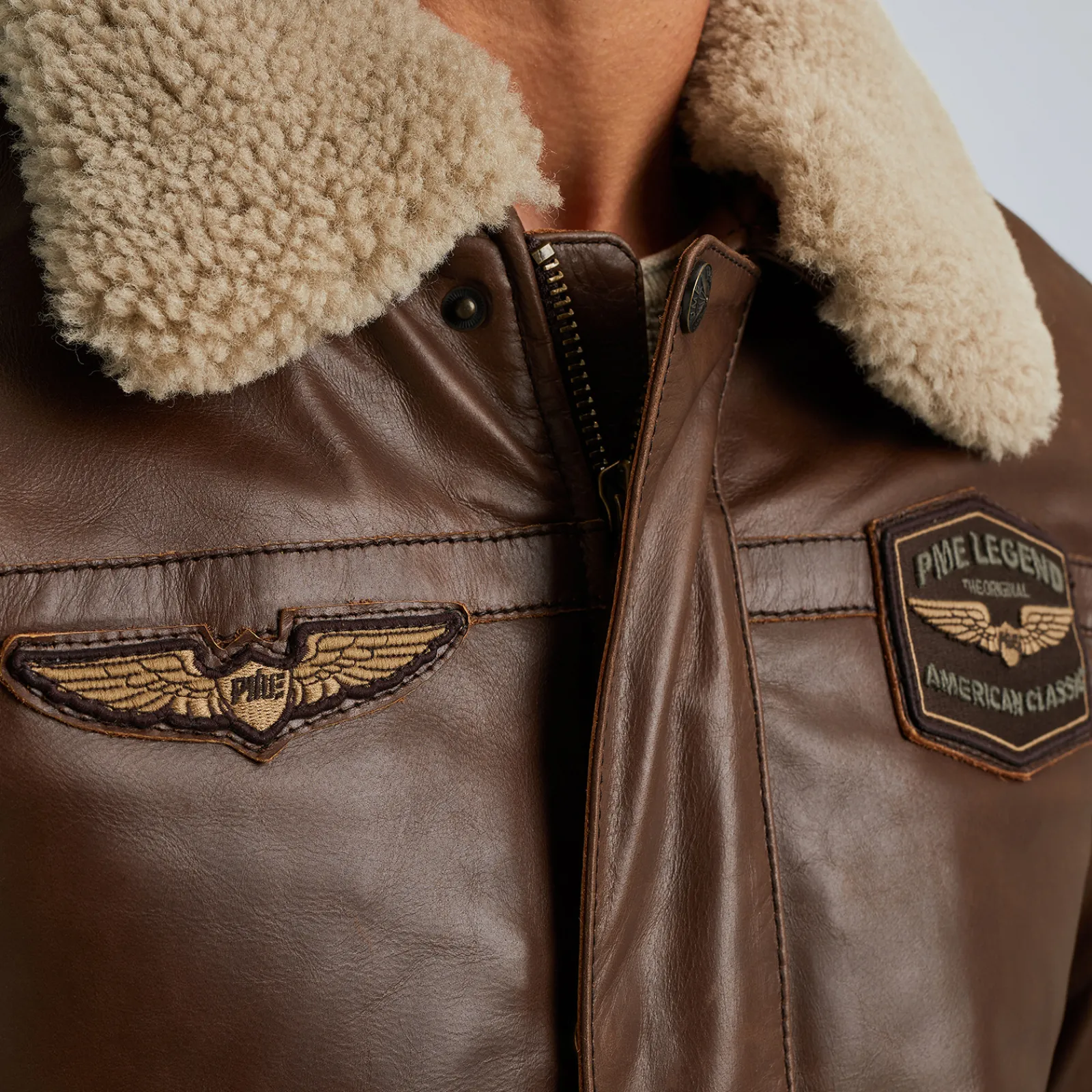 PME Legend Hudson Leren Jas Bruin Sale