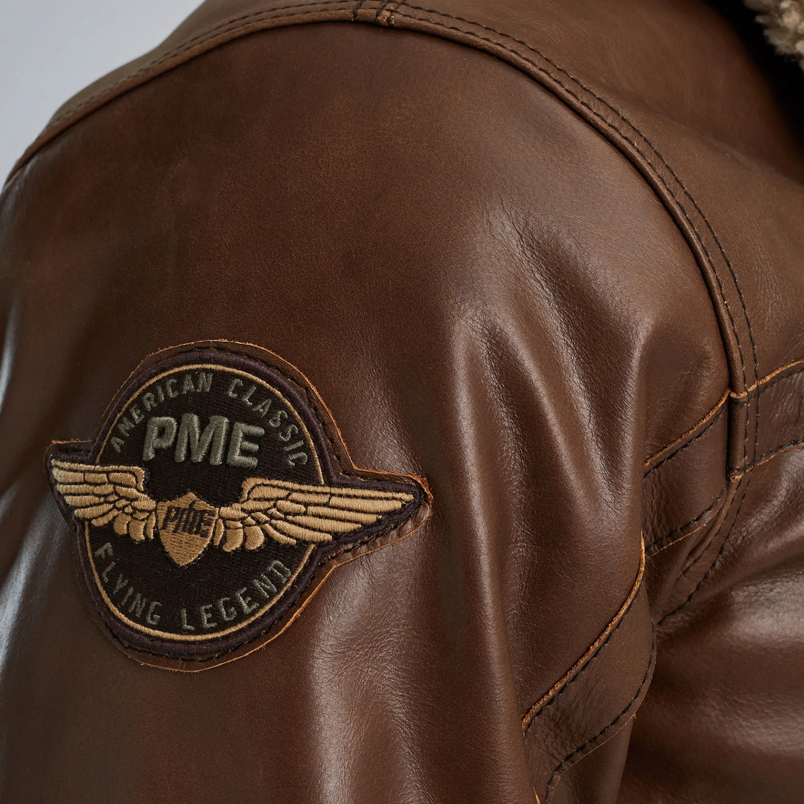 PME Legend Hudson Leren Jas Bruin Sale