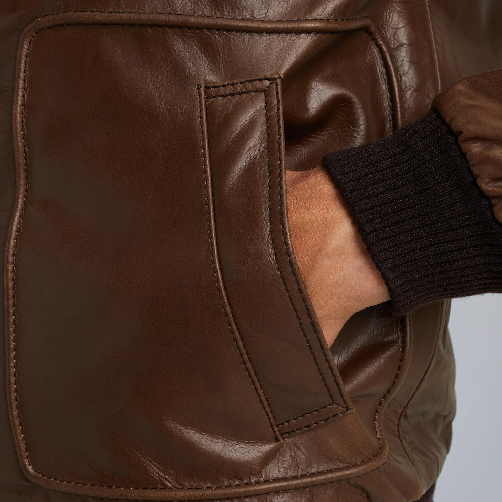 PME Legend Hudson Leren Jas Bruin Sale