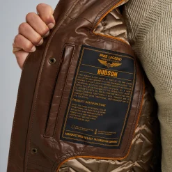 PME Legend Hudson Leren Jas Bruin Sale