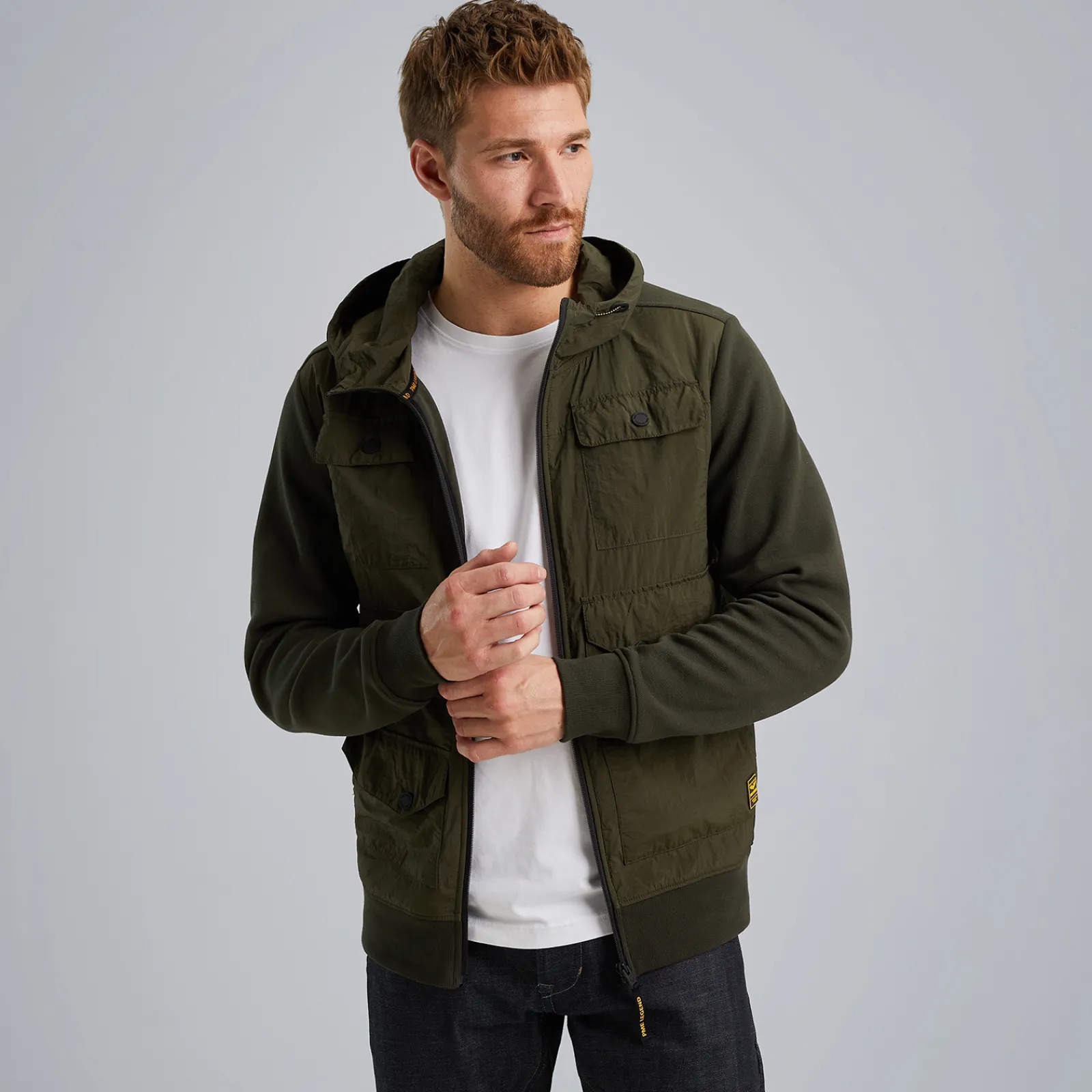 PME Legend Hybrid Jacket Met Capuchon Groen Best
