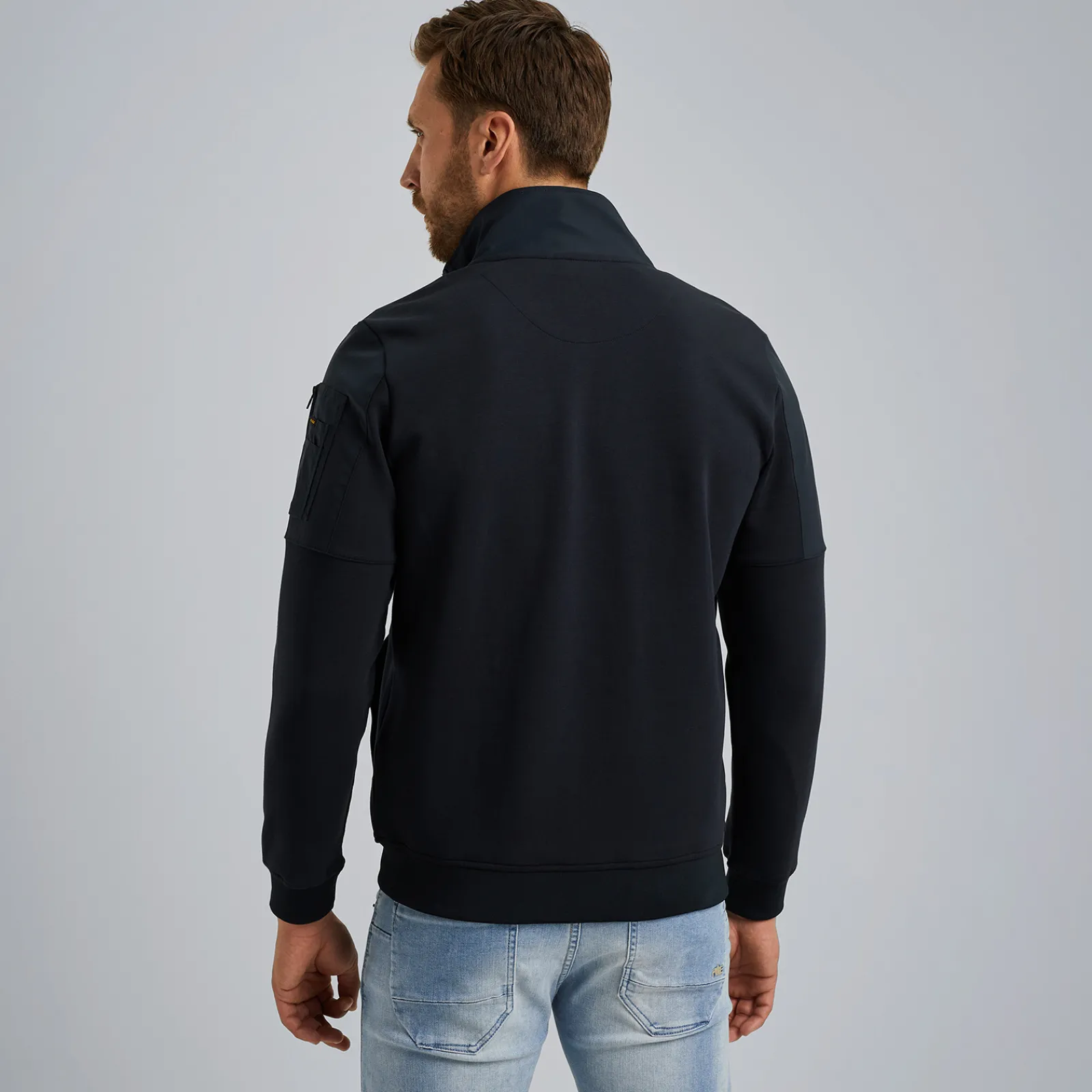 PME Legend Hybrid Jacket Van Een Materiaalmix Blauw Best