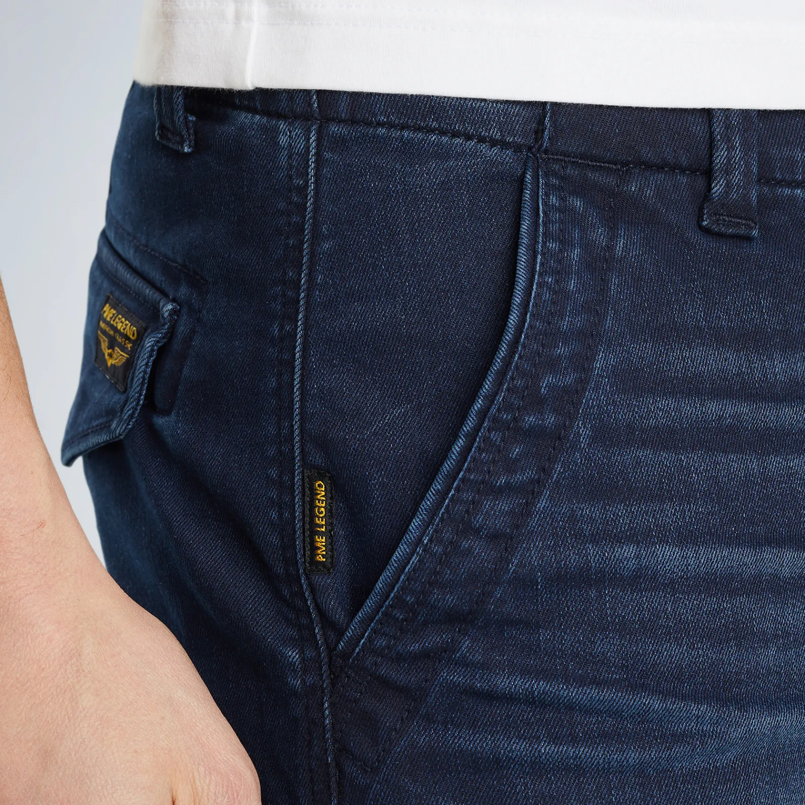 PME Legend Nordrop Tapered Fit Cargo Shorts Blauw Discount