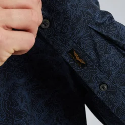 PME Legend Overhemd Met Allover Print Blauw Hot