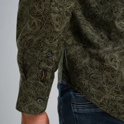 PME Legend Overhemd Met Allover Print Groen Clearance