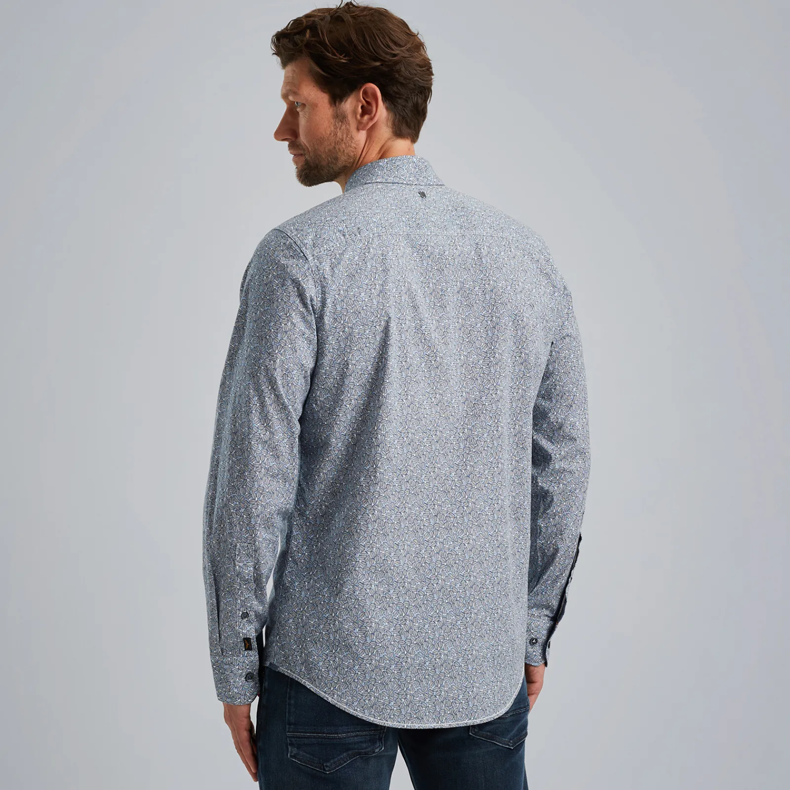 PME Legend Overhemd Met Allover Print Wit Hot