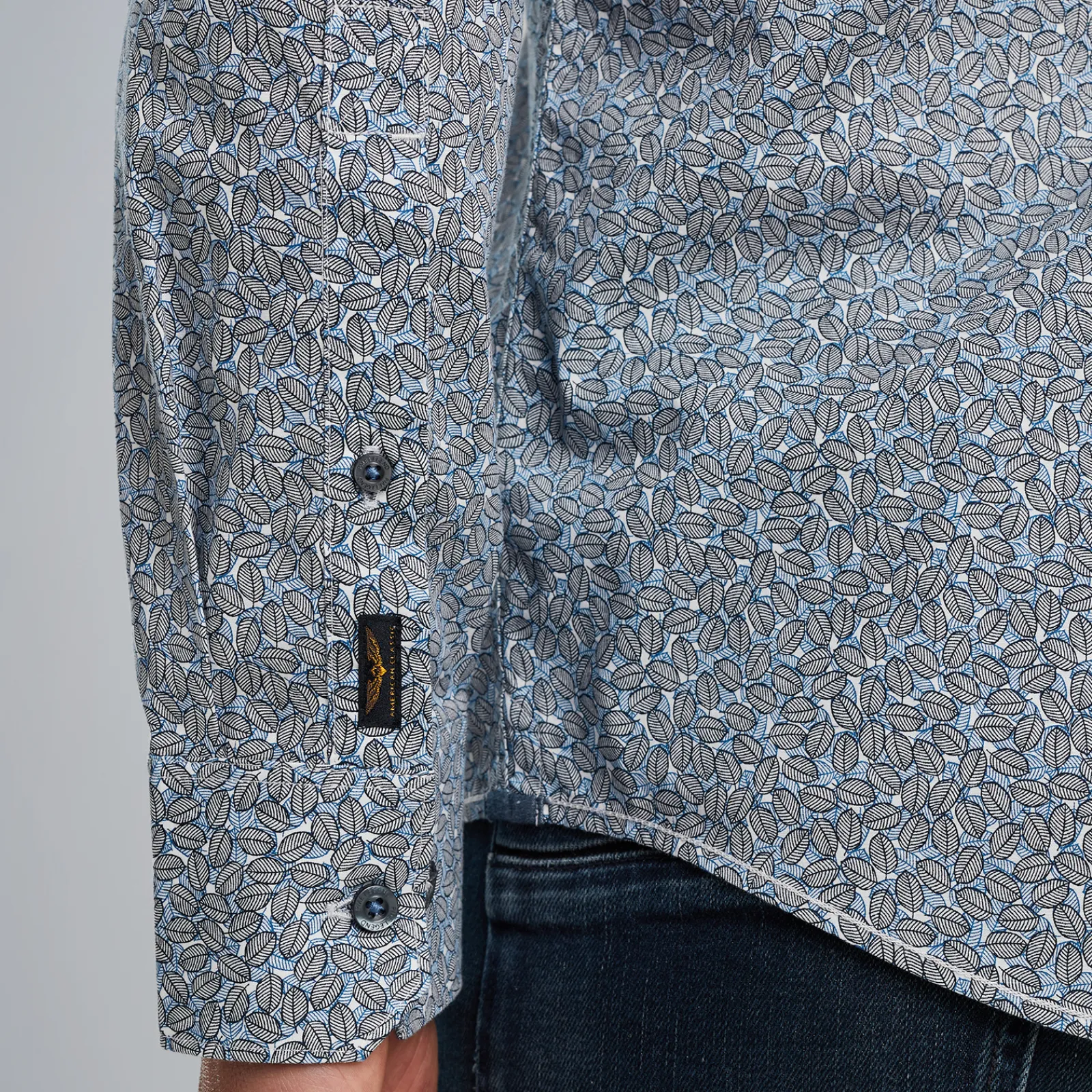 PME Legend Overhemd Met Allover Print Wit Hot