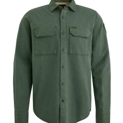 PME Legend Overhemd Met Herringbone Structuur Groen Shop