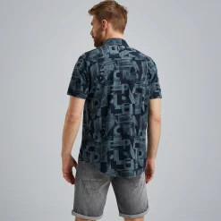 PME Legend Overhemd Met Korte Mouwen Blauw Store