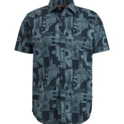 PME Legend Overhemd Met Korte Mouwen Blauw Store