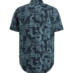 PME Legend Overhemd Met Korte Mouwen Blauw Store
