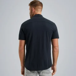 PME Legend Overhemd Met Korte Mouwen Blauw Outlet