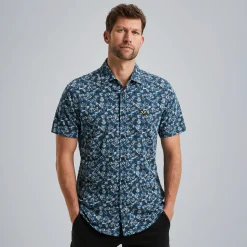 PME Legend Overhemd Met Korte Mouwen Blauw Hot