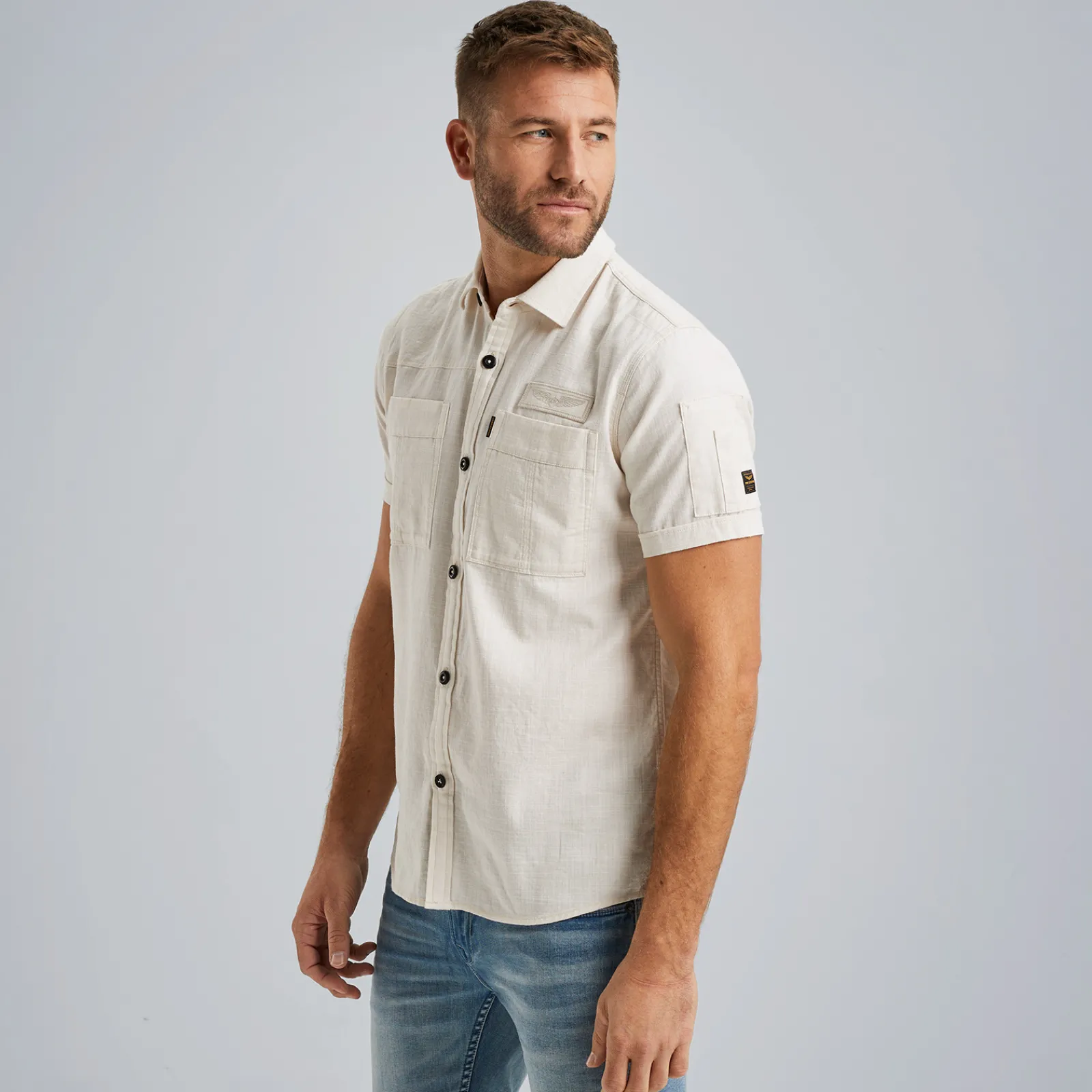 PME Legend Overhemd Met Korte Mouwen Beige Fashion