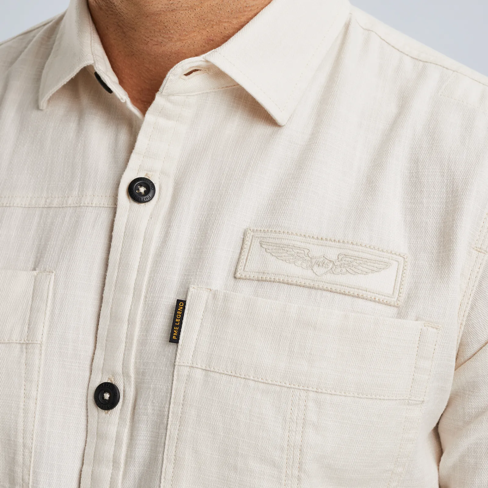 PME Legend Overhemd Met Korte Mouwen Beige Fashion