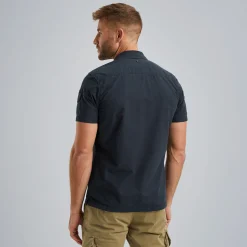 PME Legend Overhemd Met Korte Mouwen Blauw Outlet