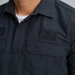 PME Legend Overhemd Met Korte Mouwen Blauw Outlet