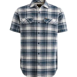 PME Legend Overhemd Met Korte Mouwen Blauw Clearance