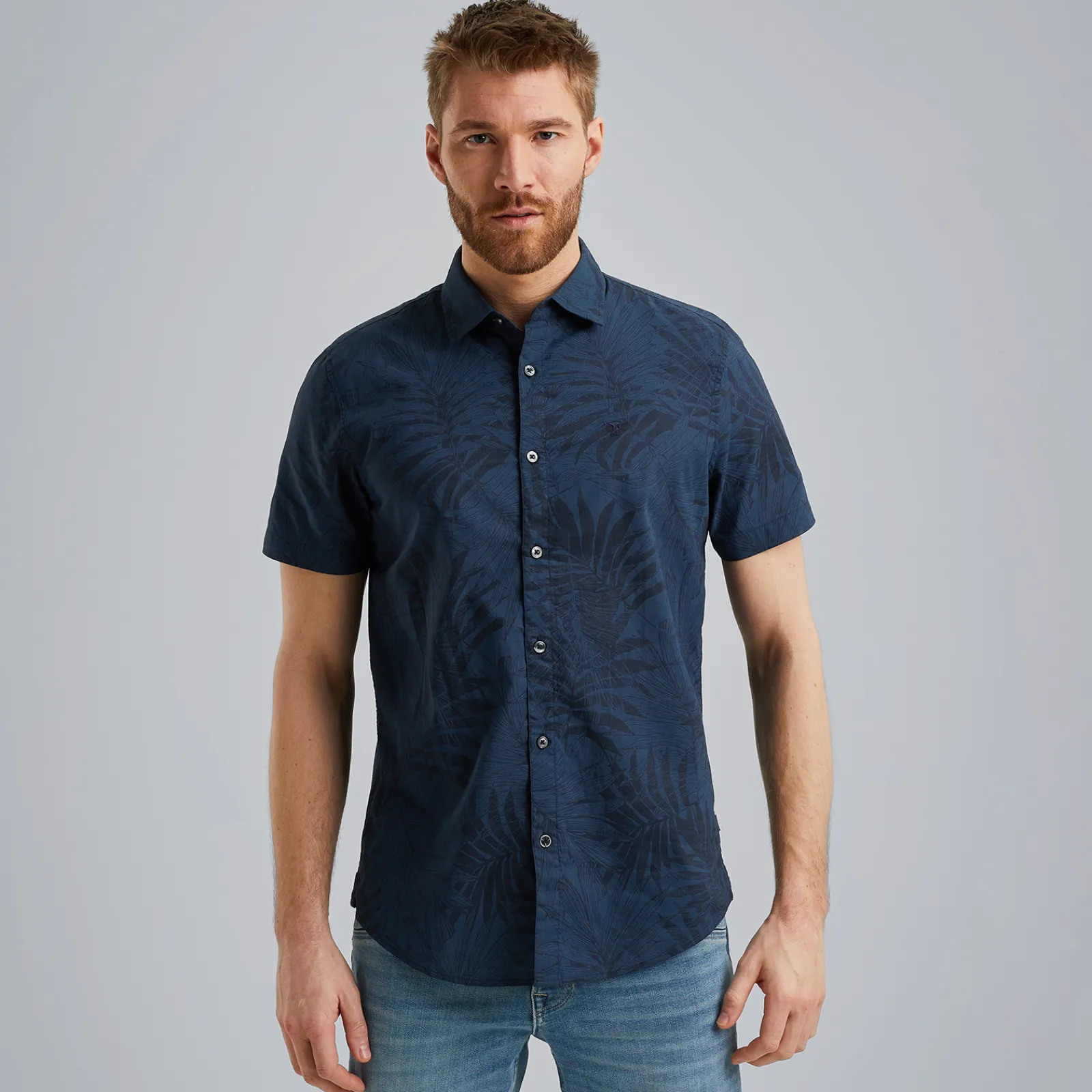 PME Legend Overhemd Met Korte Mouwen Blauw Hot