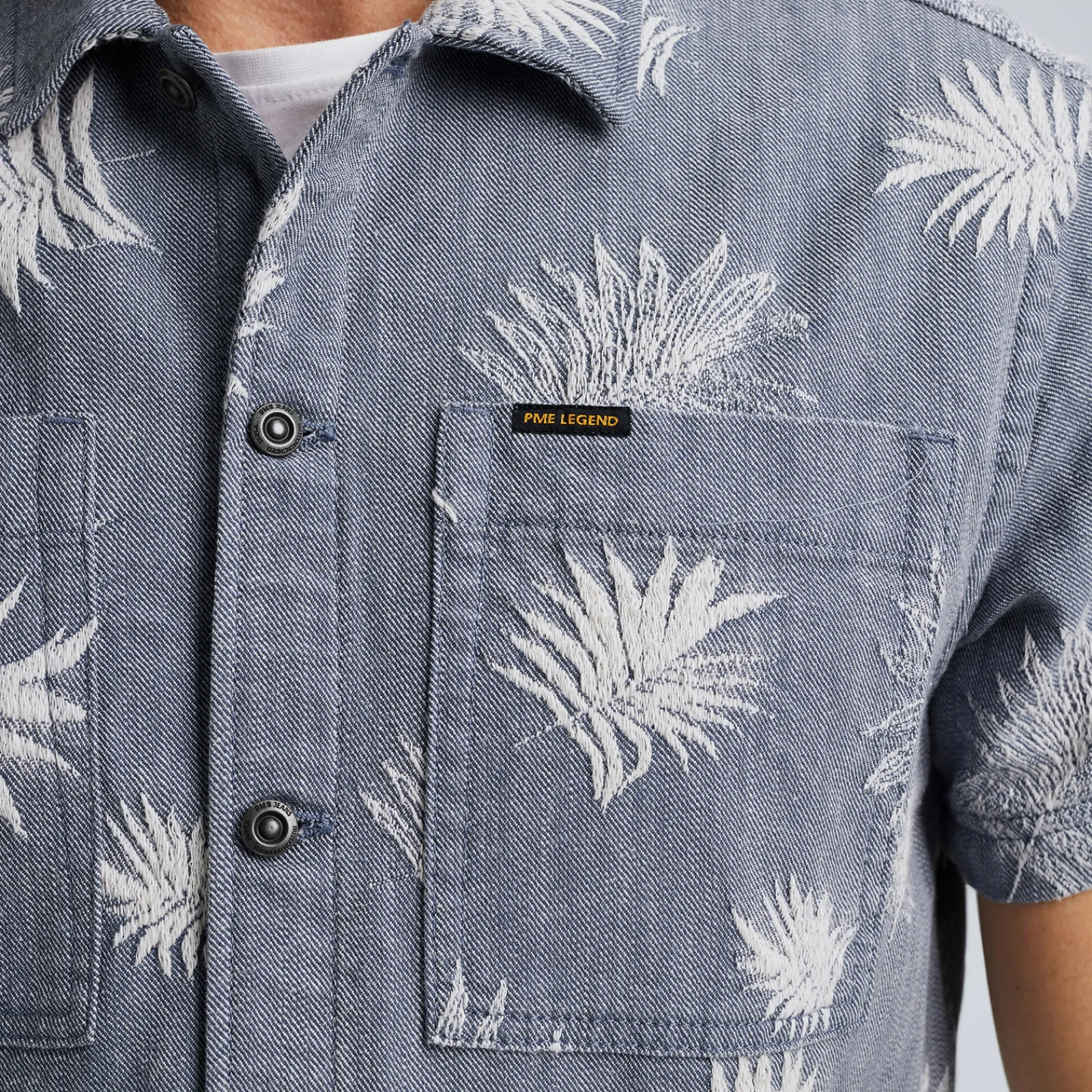 PME Legend Overhemd Met Korte Mouwen Blauw Cheap