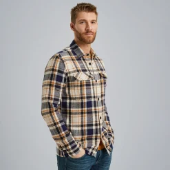 PME Legend Overhemd Met Ruitpatroon Blauw Clearance