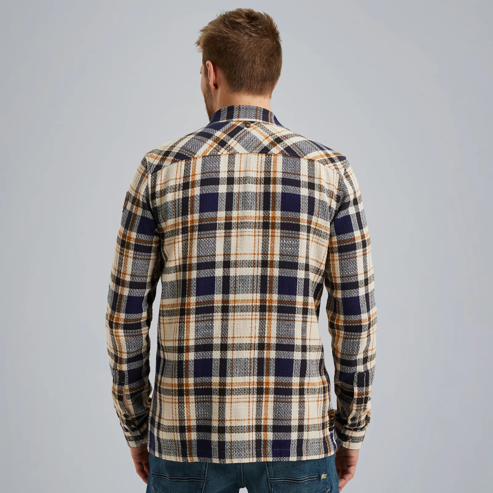 PME Legend Overhemd Met Ruitpatroon Blauw Clearance
