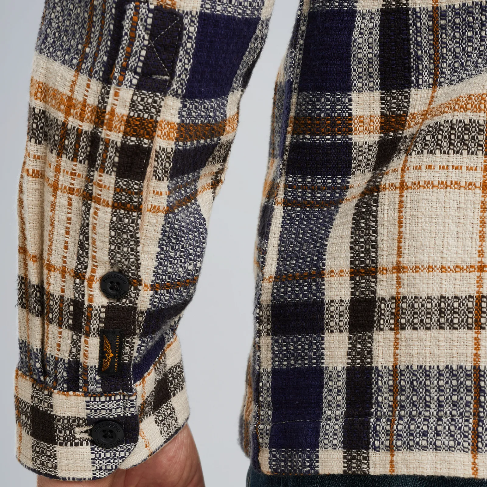 PME Legend Overhemd Met Ruitpatroon Blauw Clearance