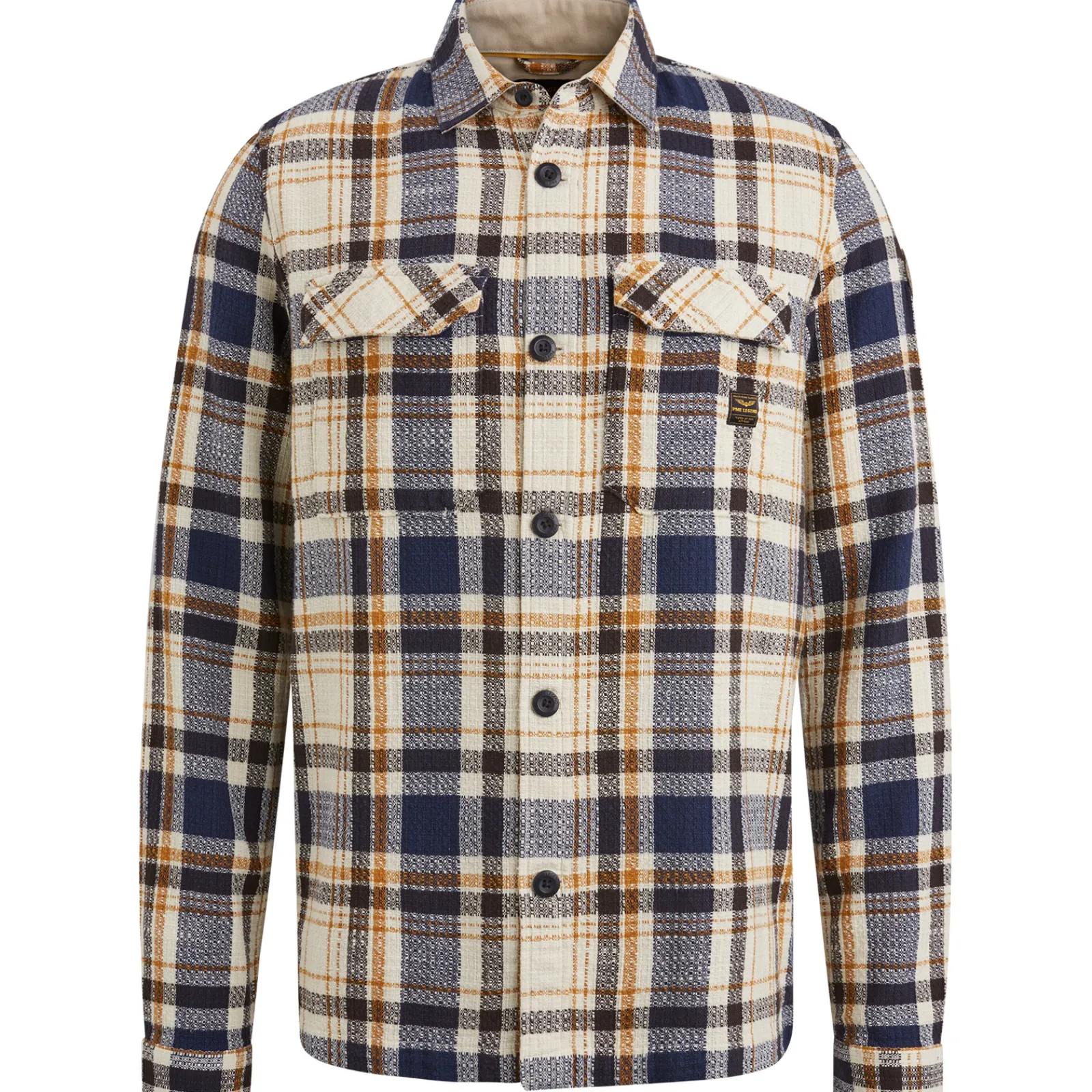 PME Legend Overhemd Met Ruitpatroon Blauw Clearance
