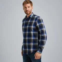 PME Legend Overhemd Met Ruitpatroon Blauw Hot