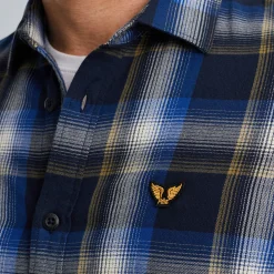 PME Legend Overhemd Met Ruitpatroon Blauw Hot