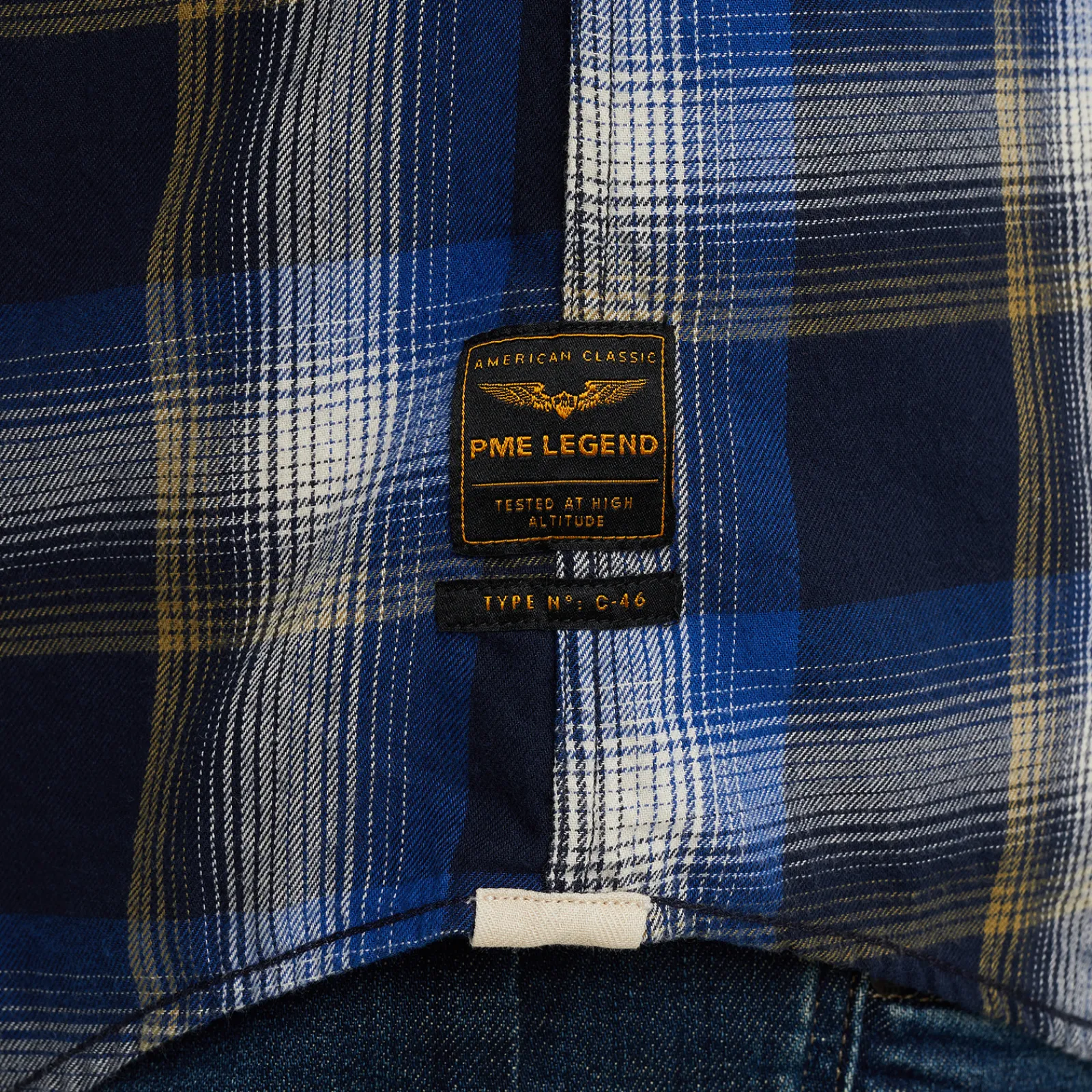 PME Legend Overhemd Met Ruitpatroon Blauw Hot