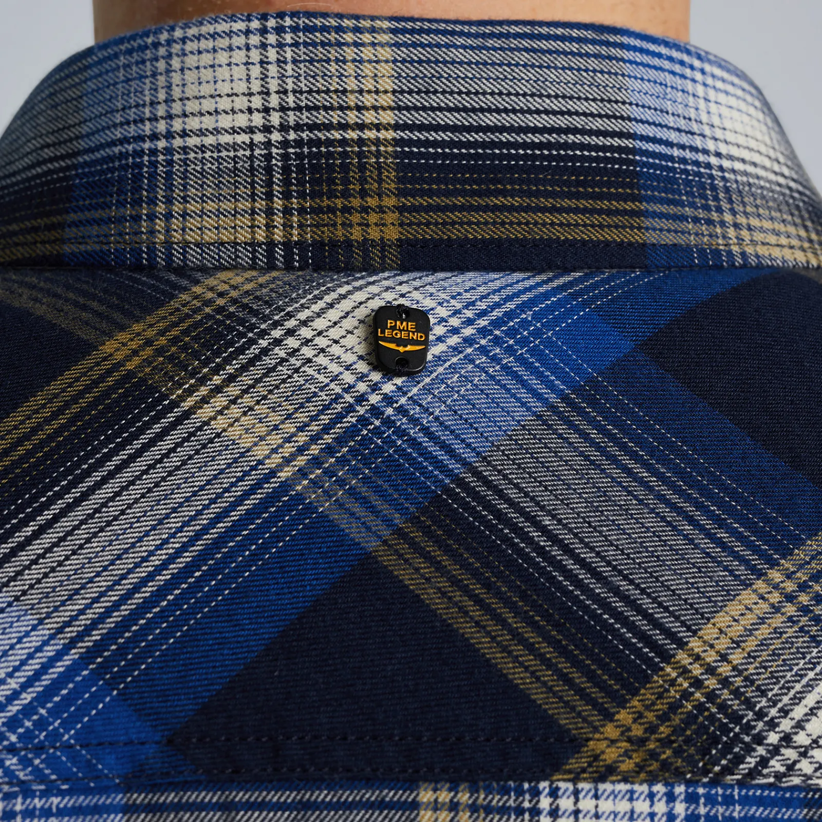 PME Legend Overhemd Met Ruitpatroon Blauw Hot