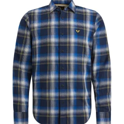 PME Legend Overhemd Met Ruitpatroon Blauw Hot