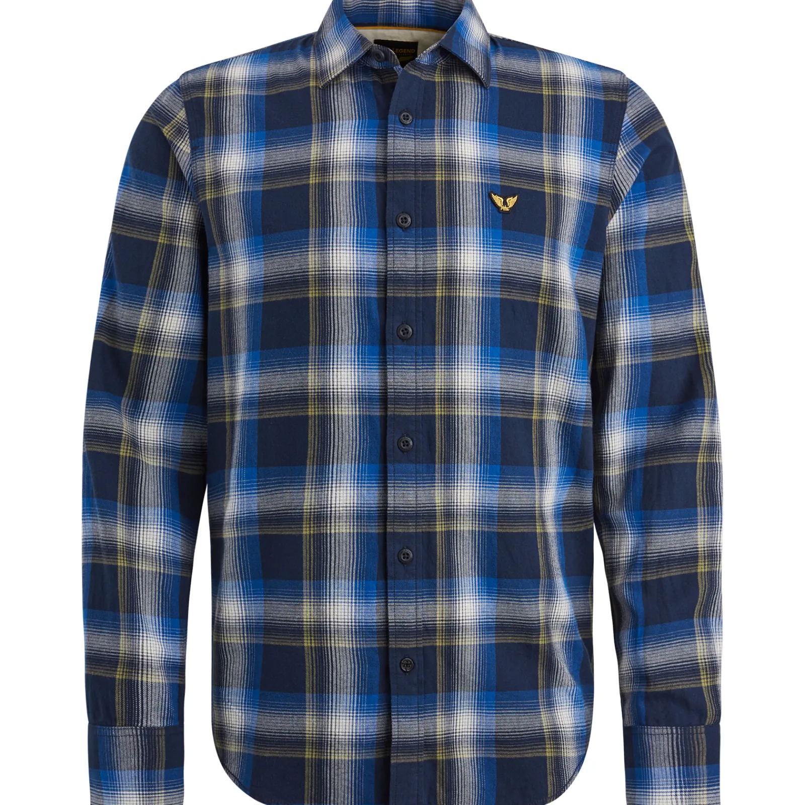 PME Legend Overhemd Met Ruitpatroon Blauw Hot