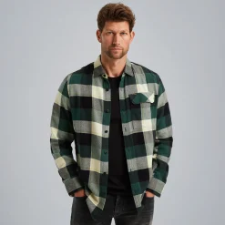 PME Legend Overhemd Met Ruitpatroon Groen Discount