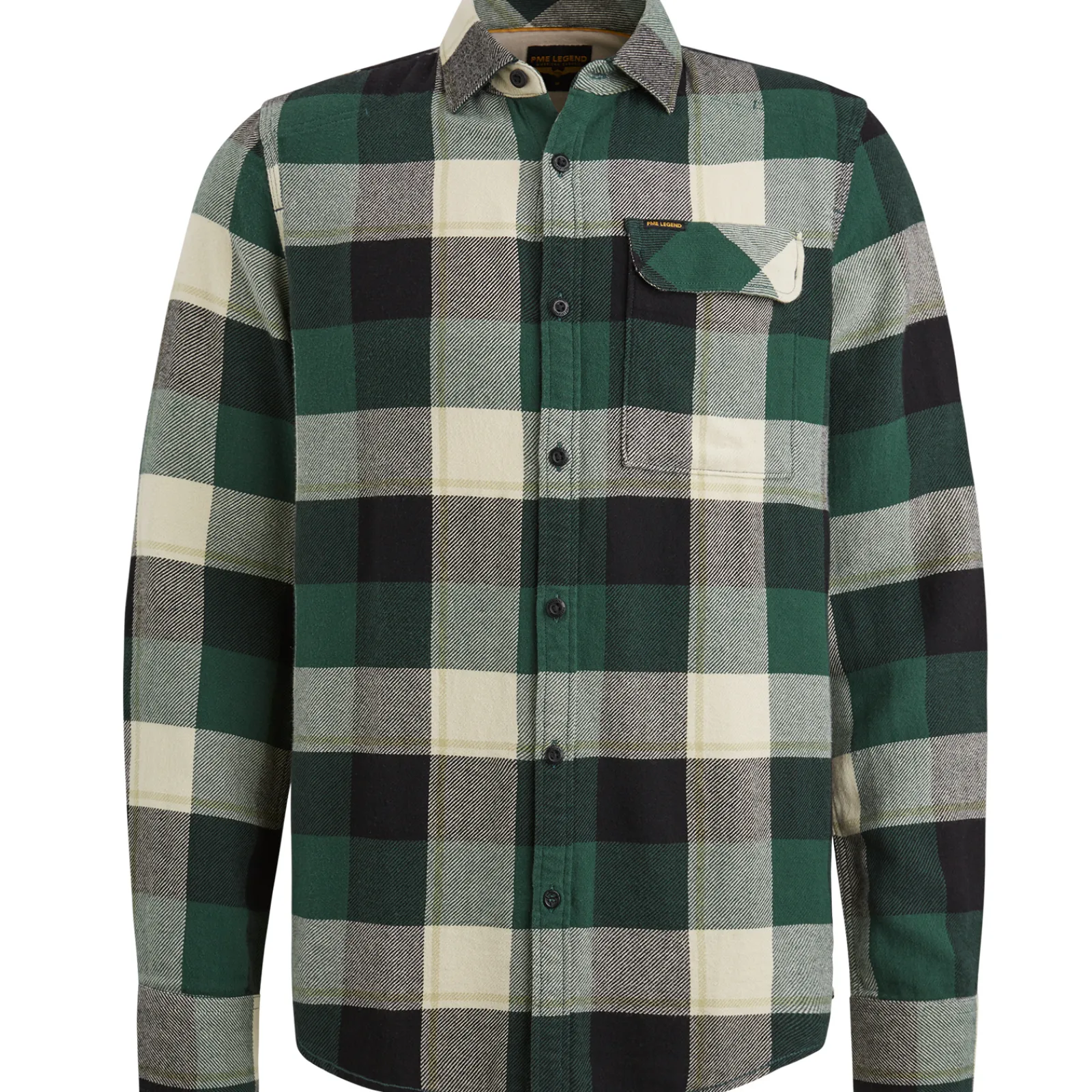 PME Legend Overhemd Met Ruitpatroon Groen Discount