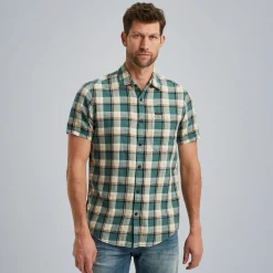 PME Legend Overhemd Met Ruitpatroon Blauw Flash Sale