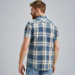 PME Legend Overhemd Met Ruitpatroon Blauw Cheap