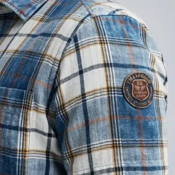 PME Legend Overhemd Met Ruitpatroon Blauw Cheap
