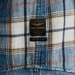 PME Legend Overhemd Met Ruitpatroon Blauw Cheap